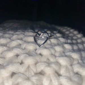 Heart silver ring